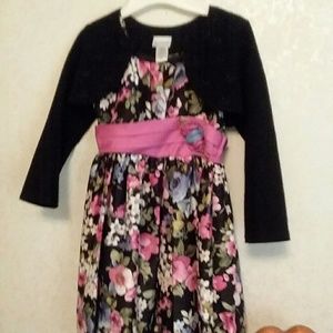 Multi-Colored Dress With Detailed Cover-up